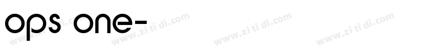 ops one字体转换